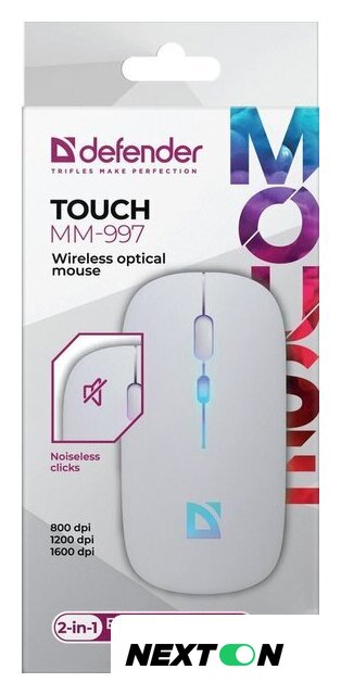 Мышь Defender Touch MM-997 (белый) - Изображение №5 — Интернет-магазин Nexton