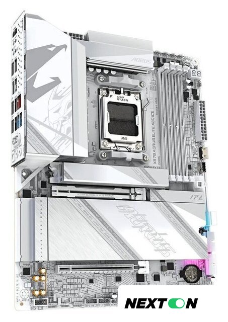 Материнская плата Gigabyte X870 Aorus Elite X3D Ice - Изображение №2 — Интернет-магазин Nexton