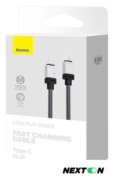 Кабель Baseus CoolPlay Series USB Type-C - Lightning (1 м, черный) - Изображение №7 — Интернет-магазин Nexton