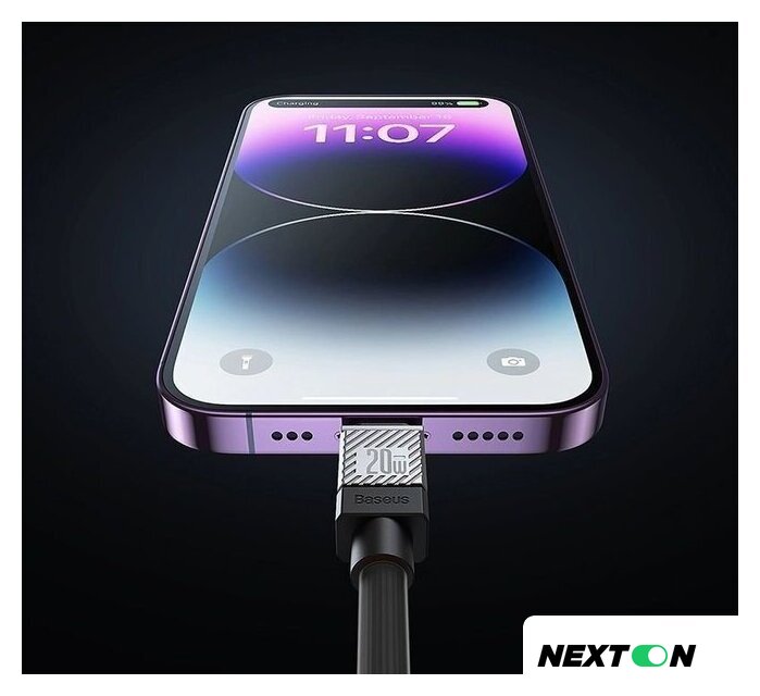 Кабель Baseus CoolPlay Series USB Type-C - Lightning (1 м, черный) - Изображение №5 — Интернет-магазин Nexton