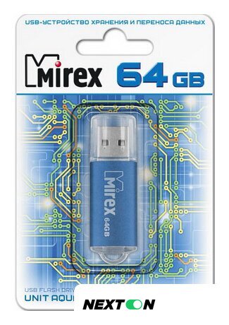 USB Flash Mirex UNIT AQUA 64GB (13600-FMUAQU64) - Изображение №2 — Интернет-магазин Nexton