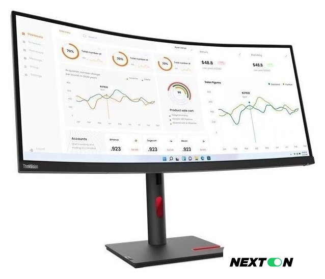 Монитор Lenovo ThinkVision T34w-30 63D4GAT1EU - Изображение №2 — Интернет-магазин Nexton