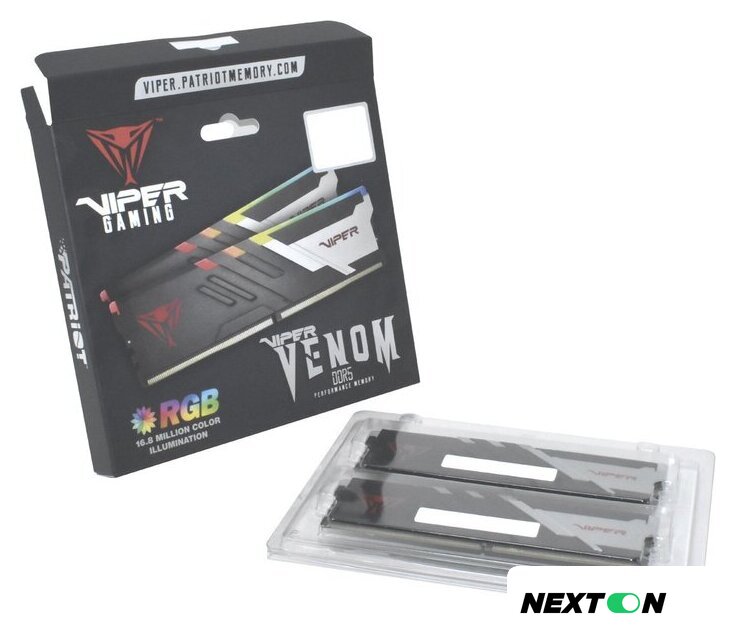 Оперативная память Patriot Viper Venom RGB 2x16ГБ DDR5 6600МГц PVVR532G660C34K - Изображение №7 — Интернет-магазин Nexton