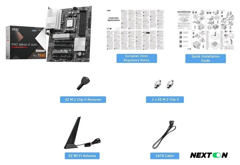 Материнская плата MSI Pro B840-P WiFi - Изображение №2 — Интернет-магазин Nexton