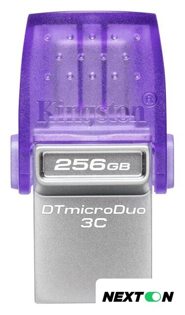 USB Flash Kingston DataTraveler MicroDuo 3C USB 3.2 Gen 1 256GB - Изображение №1 — Интернет-магазин Nexton