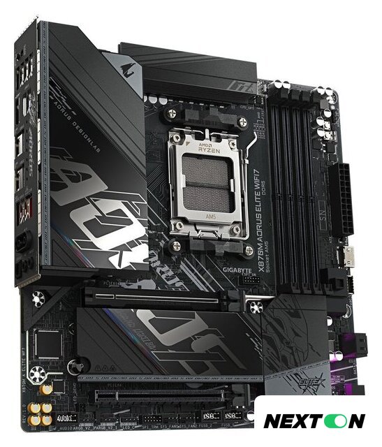 Материнская плата Gigabyte X870M Aorus Elite WiFi7 - Изображение №3 — Интернет-магазин Nexton