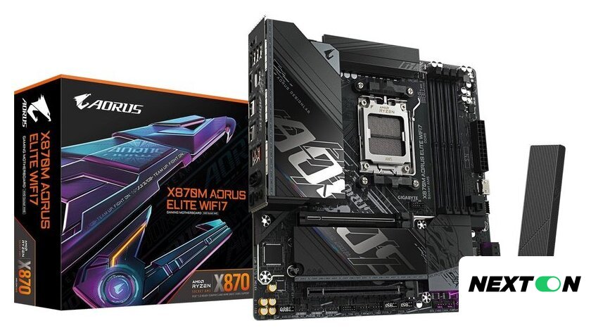 Материнская плата Gigabyte X870M Aorus Elite WiFi7 - Изображение №5 — Интернет-магазин Nexton