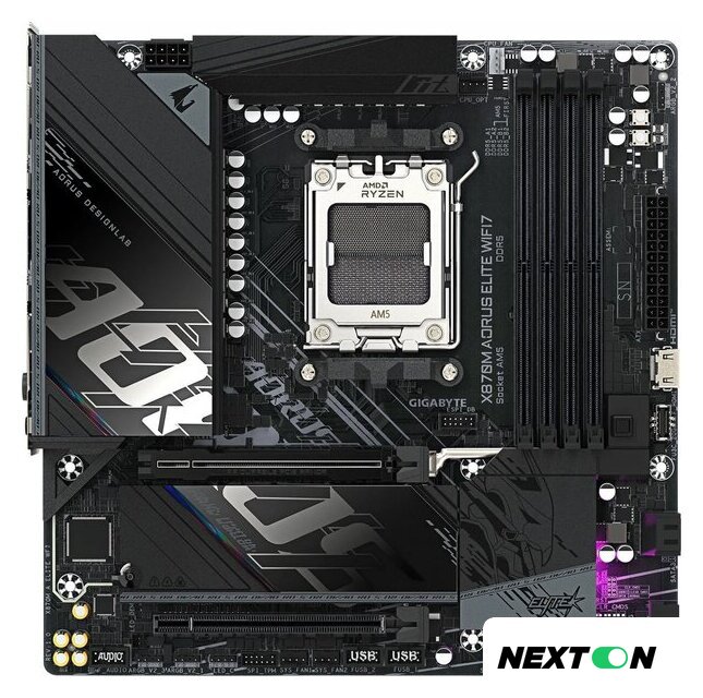 Материнская плата Gigabyte X870M Aorus Elite WiFi7 - Изображение №1 — Интернет-магазин Nexton