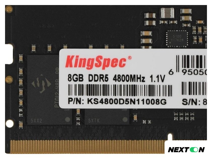Оперативная память KingSpec 8ГБ DDR5 SODIMM 4800 МГц KS4800D5N11008G - Изображение №3 — Интернет-магазин Nexton