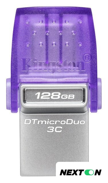 USB Flash Kingston DataTraveler MicroDuo 3C USB 3.2 Gen 1 128GB - Изображение №1 — Интернет-магазин Nexton