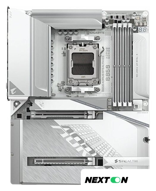 Материнская плата Gigabyte B850 Aorus Stealth Ice - Изображение №1 — Интернет-магазин Nexton