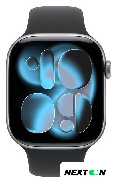 Умные часы Apple Watch Series 11 46 мм (алюминиевый корпус, космический серый/черный, спортивный силиконовый ремешок S/M) - Изображение №2 — Интернет-магазин Nexton