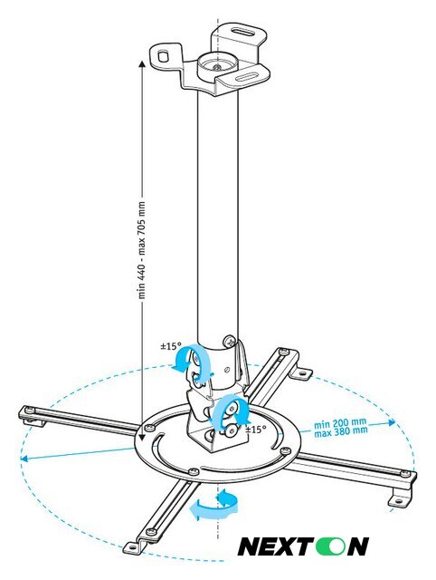 Кронштейн для проектора Holder PR-104 (черный) - Изображение №5 — Интернет-магазин Nexton