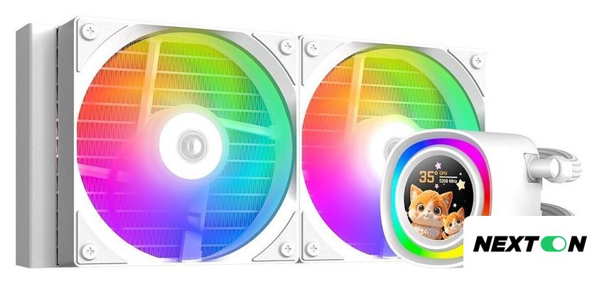 Система жидкостного охлаждения для процессора ID-Cooling FX240 LCD White - Изображение №1 — Интернет-магазин Nexton