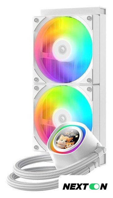 Система жидкостного охлаждения для процессора ID-Cooling FX240 LCD White - Изображение №2 — Интернет-магазин Nexton