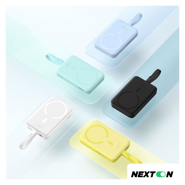 Внешний аккумулятор Baseus Magnetic Fast Charge Power Bank Type-C Edition 30W 10000mAh (мятный) - Изображение №9 — Интернет-магазин Nexton
