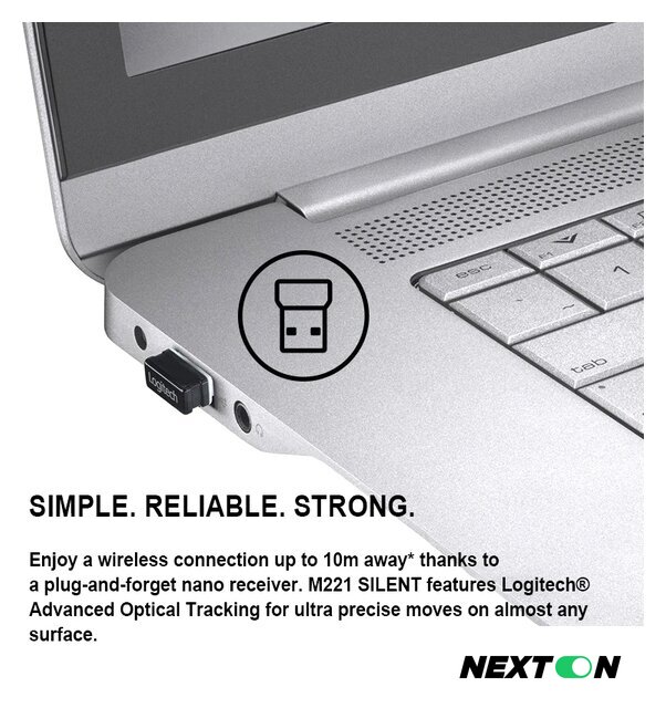 Мышь Logitech M221 (розовый) - Изображение №2 — Интернет-магазин Nexton