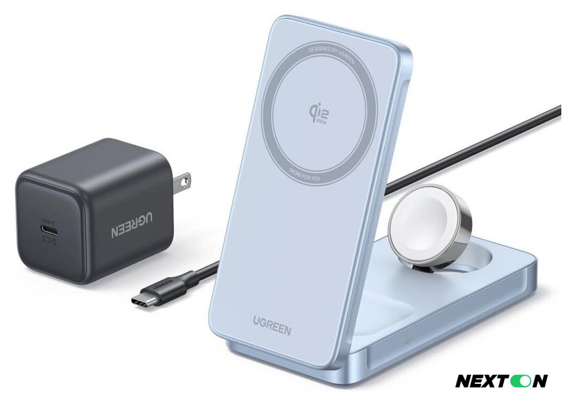Беспроводное зарядное Ugreen W757 65901 (голубой) - Изображение №1 — Интернет-магазин Nexton