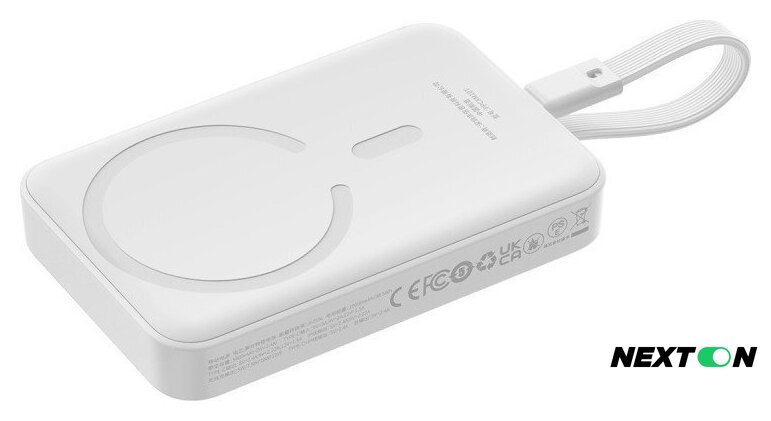 Внешний аккумулятор Baseus Magnetic Fast Charge Power Bank Type-C Edition 30W 10000mAh (белый) - Изображение №4 — Интернет-магазин Nexton