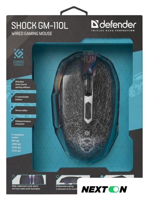 Игровая мышь Defender Shock GM-110L - Изображение №8 — Интернет-магазин Nexton