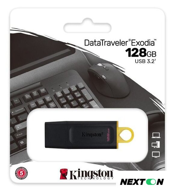 USB Flash Kingston DataTraveler Exodia 128GB - Изображение №6 — Интернет-магазин Nexton