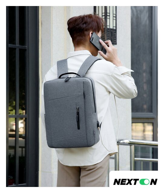 Городской рюкзак Miru Skinny 15.6 MBP-1050 (серый) - Изображение №8 — Интернет-магазин Nexton