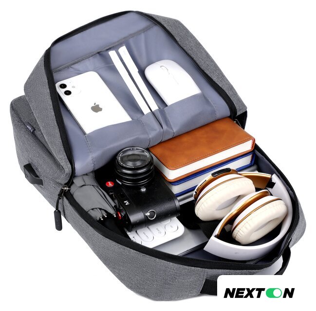 Городской рюкзак Miru Skinny 15.6 MBP-1050 (серый) - Изображение №7 — Интернет-магазин Nexton