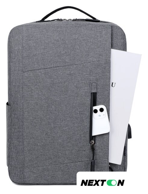 Городской рюкзак Miru Skinny 15.6 MBP-1050 (серый) - Изображение №5 — Интернет-магазин Nexton