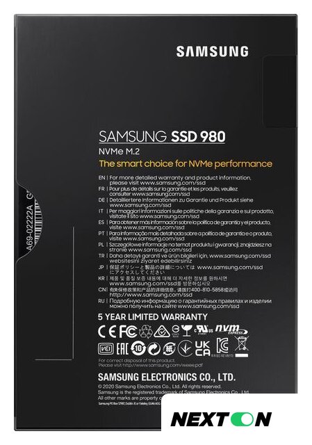 SSD Samsung 980 500GB MZ-V8V500BW - Изображение №7 — Интернет-магазин Nexton