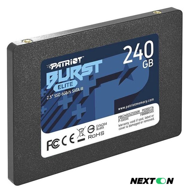 SSD Patriot Burst Elite 240GB PBE240GS25SSDR - Изображение №3 — Интернет-магазин Nexton