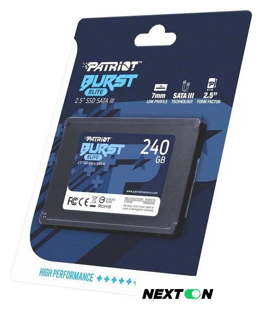 SSD Patriot Burst Elite 240GB PBE240GS25SSDR - Изображение №8 — Интернет-магазин Nexton