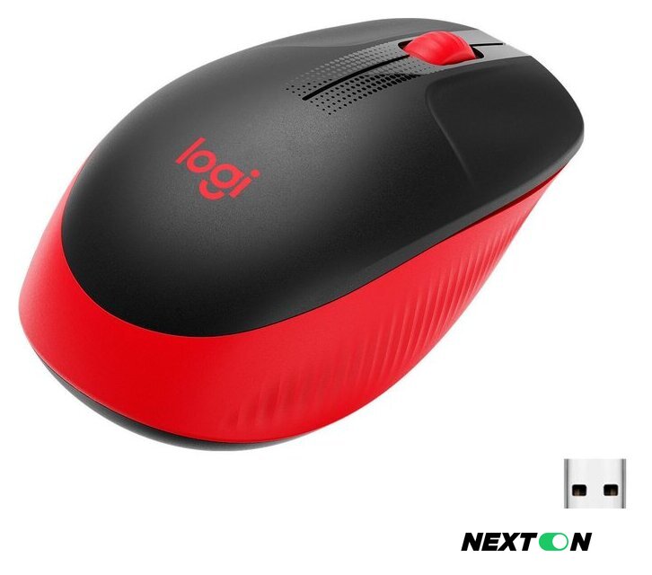 Мышь Logitech M190 (черный/красный) - Изображение №1 — Интернет-магазин Nexton