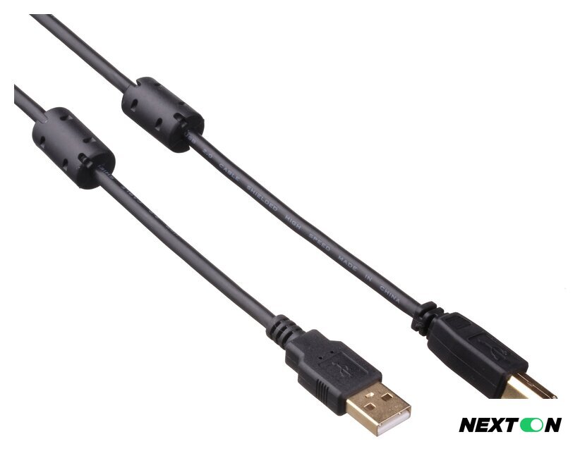 Кабель ExeGate USB 2.0 Pro AM-BM 3м 2 фильтра [EX138947RUS] - Изображение №1 — Интернет-магазин Nexton