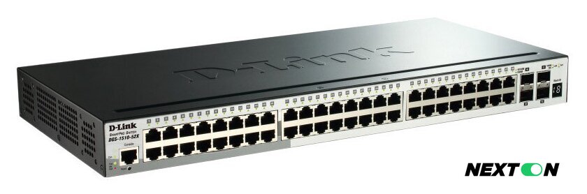 Управляемый коммутатор уровня 2+ D-Link DGS-1510-52X/A2A - Изображение №2 — Интернет-магазин Nexton
