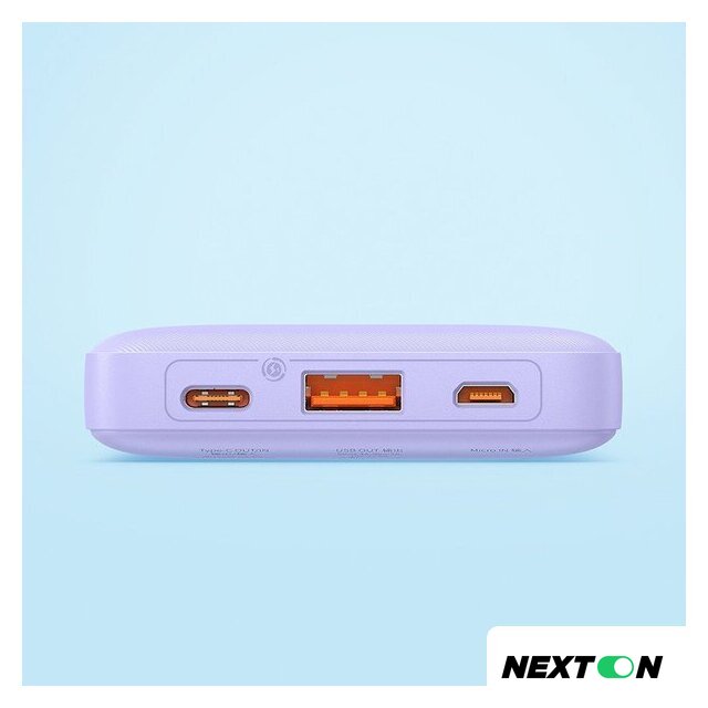 Внешний аккумулятор Baseus Airpow Fast Charge Power Bank 20W 10000mAh (сиреневый) - Изображение №10 — Интернет-магазин Nexton