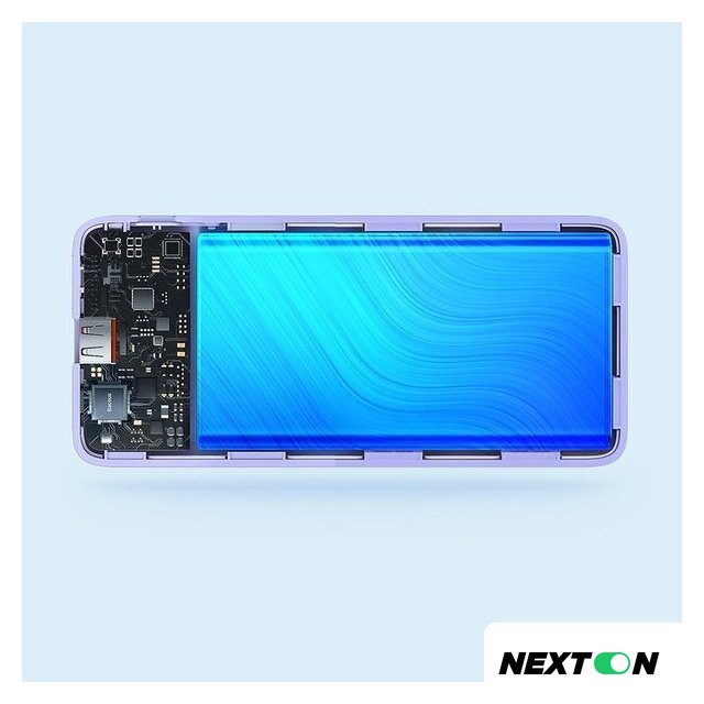 Внешний аккумулятор Baseus Airpow Fast Charge Power Bank 20W 10000mAh (сиреневый) - Изображение №8 — Интернет-магазин Nexton