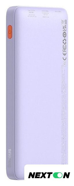 Внешний аккумулятор Baseus Airpow Fast Charge Power Bank 20W 10000mAh (сиреневый) - Изображение №4 — Интернет-магазин Nexton