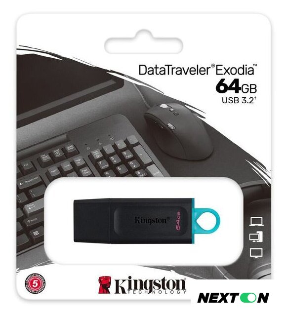 USB Flash Kingston DataTraveler Exodia 64GB - Изображение №6 — Интернет-магазин Nexton