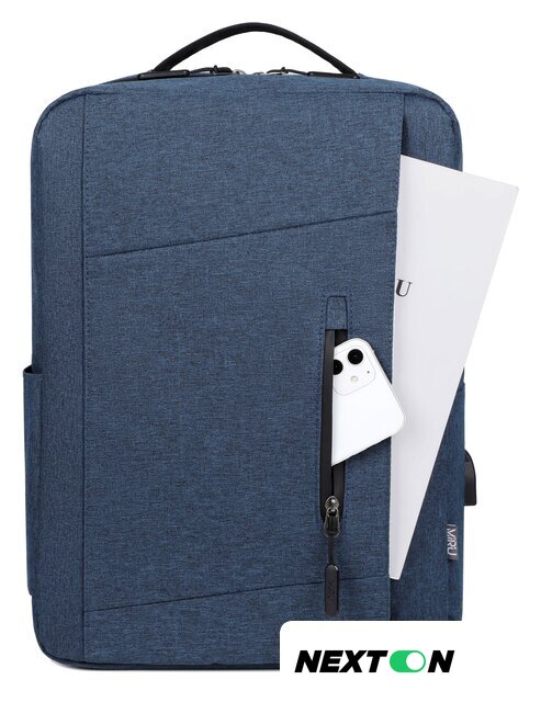 Городской рюкзак Miru Skinny 15.6 MBP-1051 (синий) - Изображение №5 — Интернет-магазин Nexton