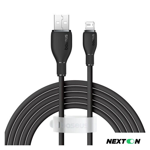 Кабель Baseus Pudding Series USB Type-A - Lightning (2 м, черный) - Изображение №1 — Интернет-магазин Nexton
