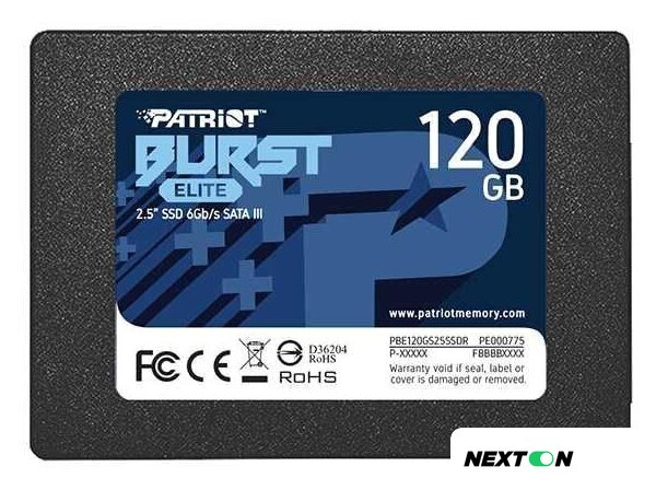 SSD Patriot Burst Elite 120GB PBE120GS25SSDR - Изображение №1 — Интернет-магазин Nexton
