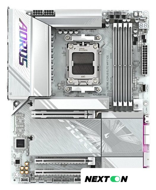 Материнская плата Gigabyte X870E Aorus Elite WiFi7 Ice - Изображение №1 — Интернет-магазин Nexton