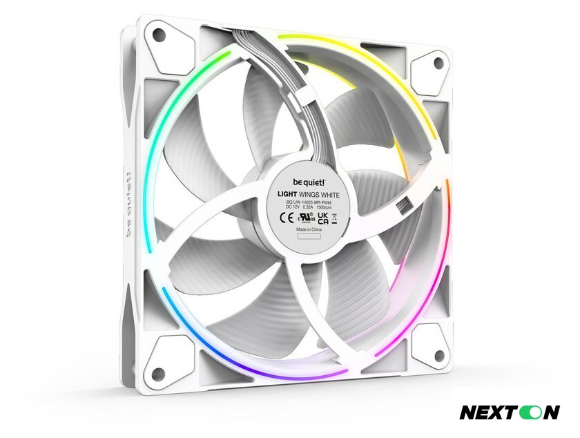 Комплект вентиляторов для корпуса с контроллером be quiet! Light Wings White 140mm PWM Triple-Pack BL102 - Изображение №4 — Интернет-магазин Nexton