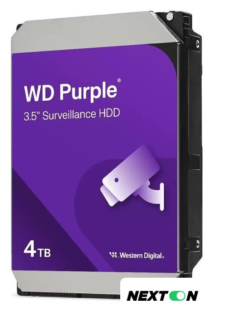 Жесткий диск WD Purple Surveillance 4TB WD44PURZ - Изображение №1 — Интернет-магазин Nexton