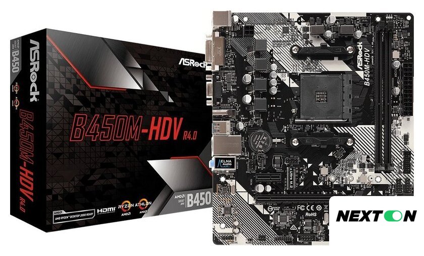 Материнская плата ASRock B450M-HDV R4.0 - Изображение №5 — Интернет-магазин Nexton