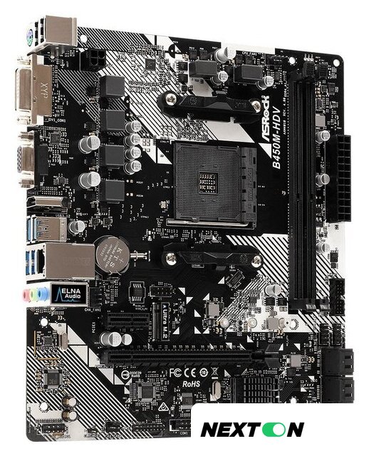 Материнская плата ASRock B450M-HDV R4.0 - Изображение №3 — Интернет-магазин Nexton