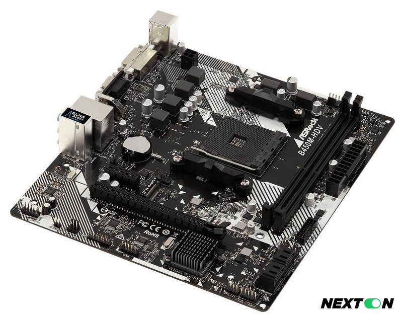 Материнская плата ASRock B450M-HDV R4.0 - Изображение №2 — Интернет-магазин Nexton