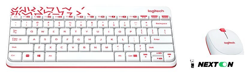 Офисный набор Logitech MK240 Nano 920-008212 (белый) - Изображение №2 — Интернет-магазин Nexton