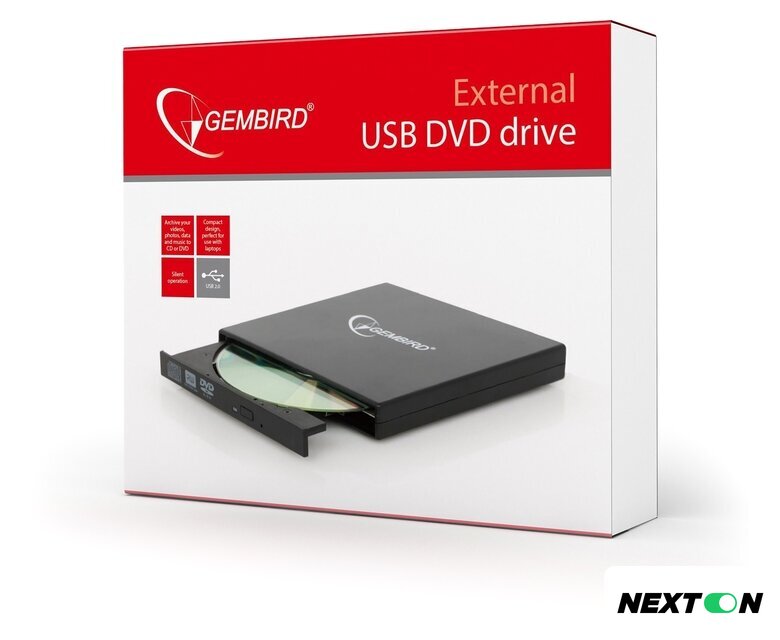 Оптический привод Gembird DVD-USB-02 - Изображение №5 — Интернет-магазин Nexton