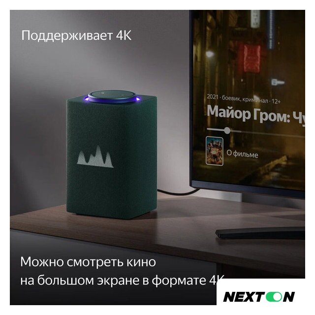 Умная колонка Яндекс Станция Макс (с хабом умного дома Zigbee, зеленый) - Изображение №5 — Интернет-магазин Nexton